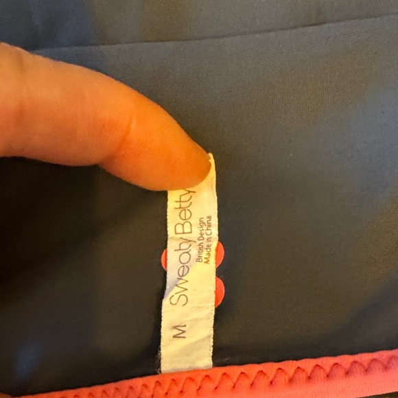 Sweaty Betty Black & White Striped Bikini with Pink Trim - Picture 9 of 11